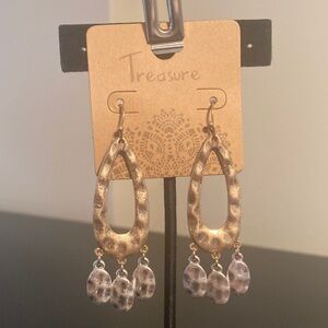 Gold and Silver Dangle Earrings